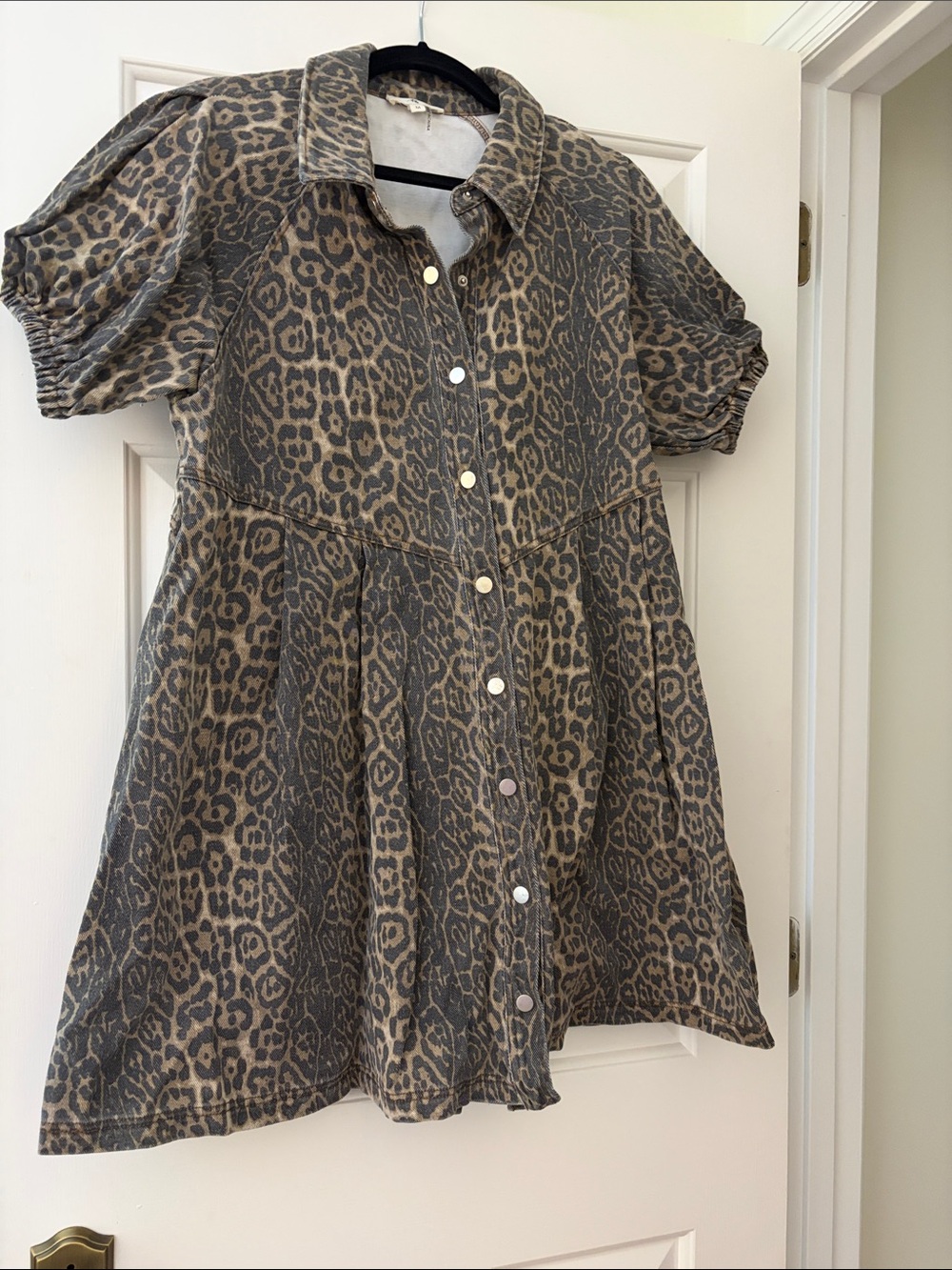 Boutique Leopard Print Dress with pockets!